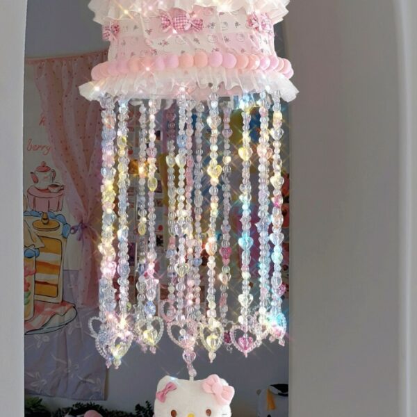FairyDrape Pink Dreamy Beaded Chandelier