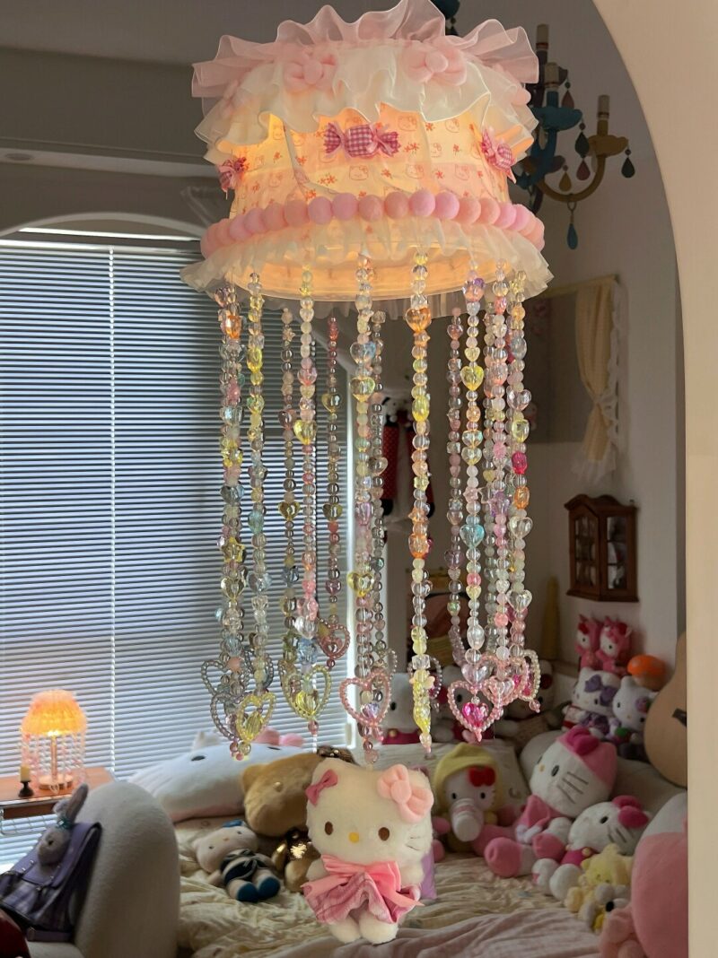 FairyDrape Pink Dreamy Beaded Chandelier - Image 3